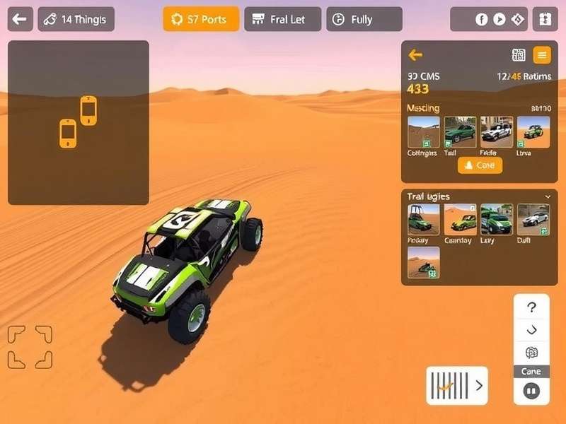 Arid Sands Race vehicle customization screen